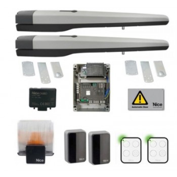 NICE TOONAKIT BD 24V swing gate automation kit installed on a residential gate in UAE