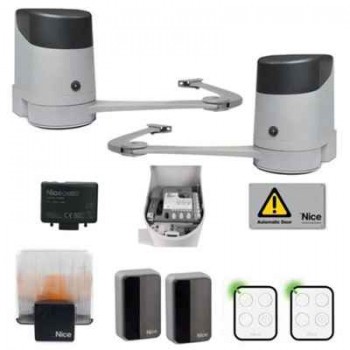 NICE HOPPKIT BD 24V swing gate motor automation kit installed on a residential gate in UAE