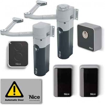 NICE WALKYKIT 2024 BD 24V pedestrian swing gate motor kit installed on a small gate in UAE