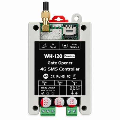 WH-120 PRO 4G GSM Gate Opener Controller – Mobile Access UAE WH-120 PRO 4G GSM Gate Opener Controller – Mobile Access UAE